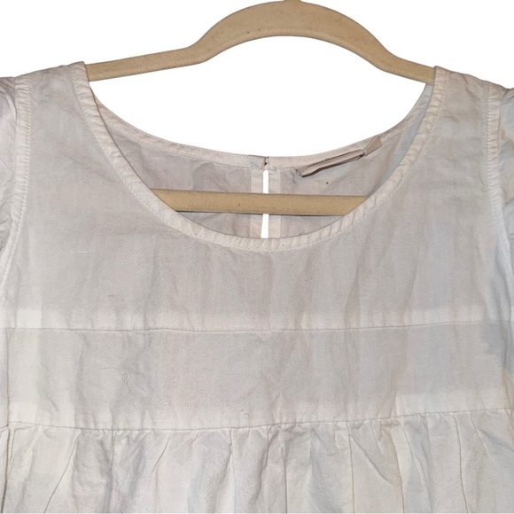 AG ADRIANO GOLDSCHMIED Jennifer Midi Shift Dress White Linen Blend Size Large - Picture 5 of 16